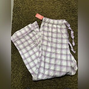 NWT Women’s State Of Day Purple Plaid Pajama Lounge Pants Large